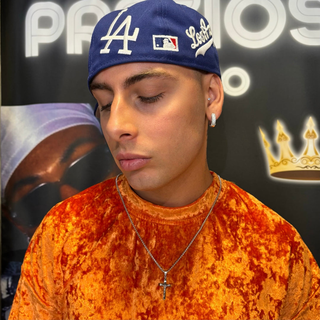 Collana Croce Gesú Crocifisso Argento - Preziosi Milano 