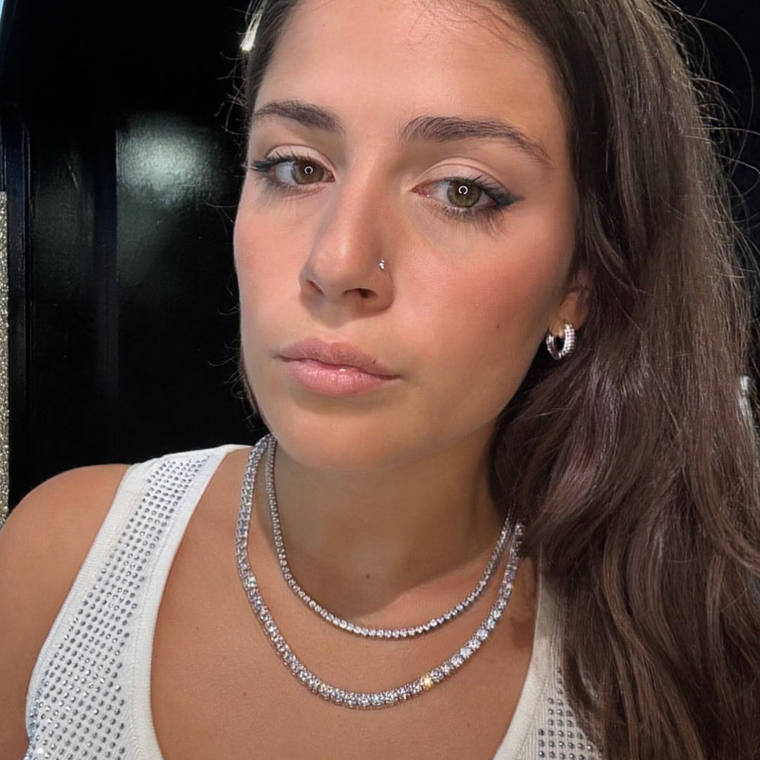 Collar de tenis de Rhodium de lujo