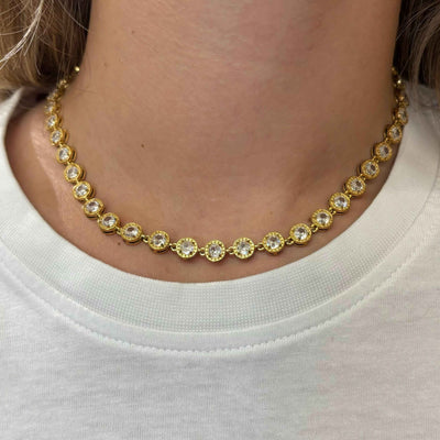 Collana Cristal Inox Oro - Preziosi Milano 