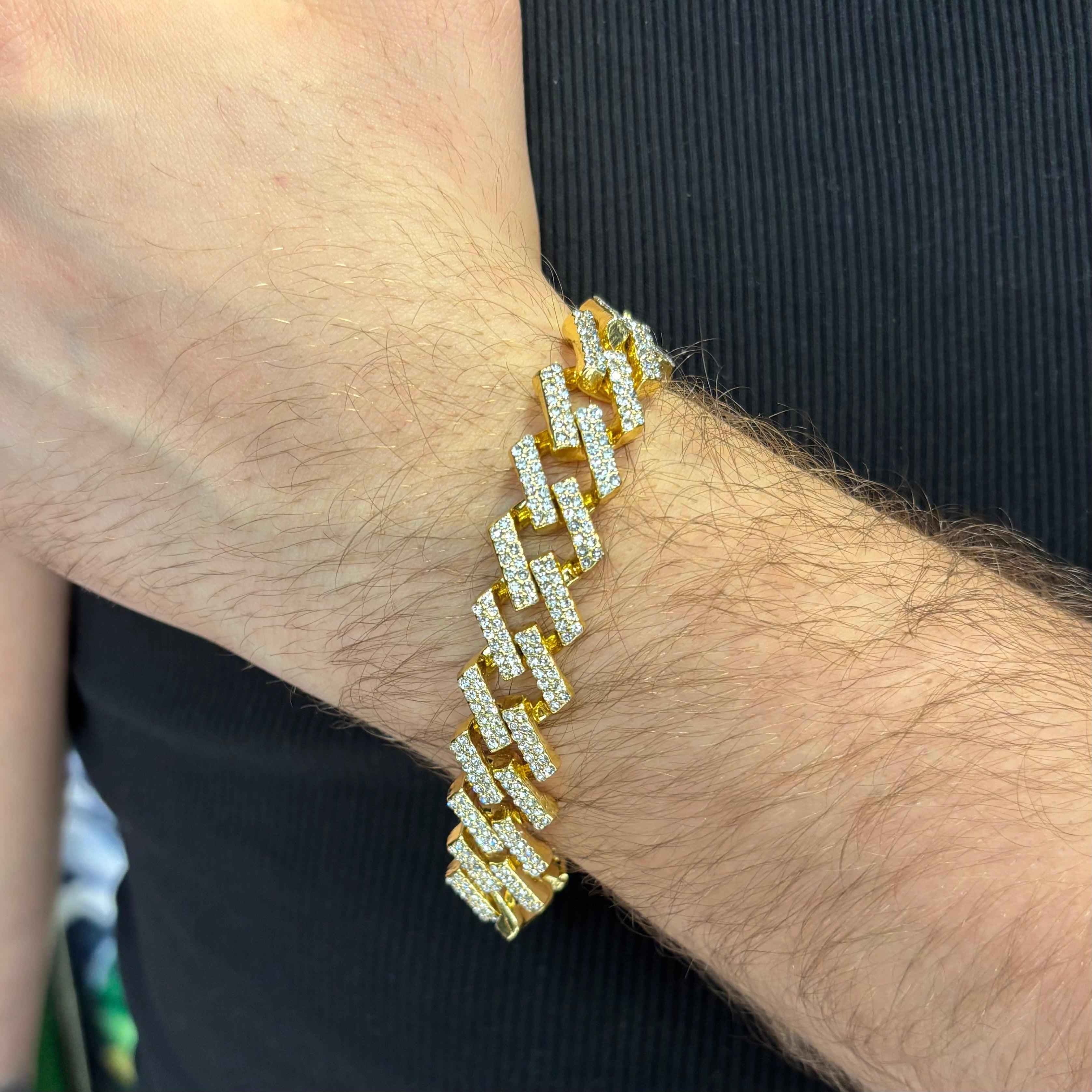 Collana Ice Trap Oro + Bracciale Ice Square Oro - Preziosi Milano 