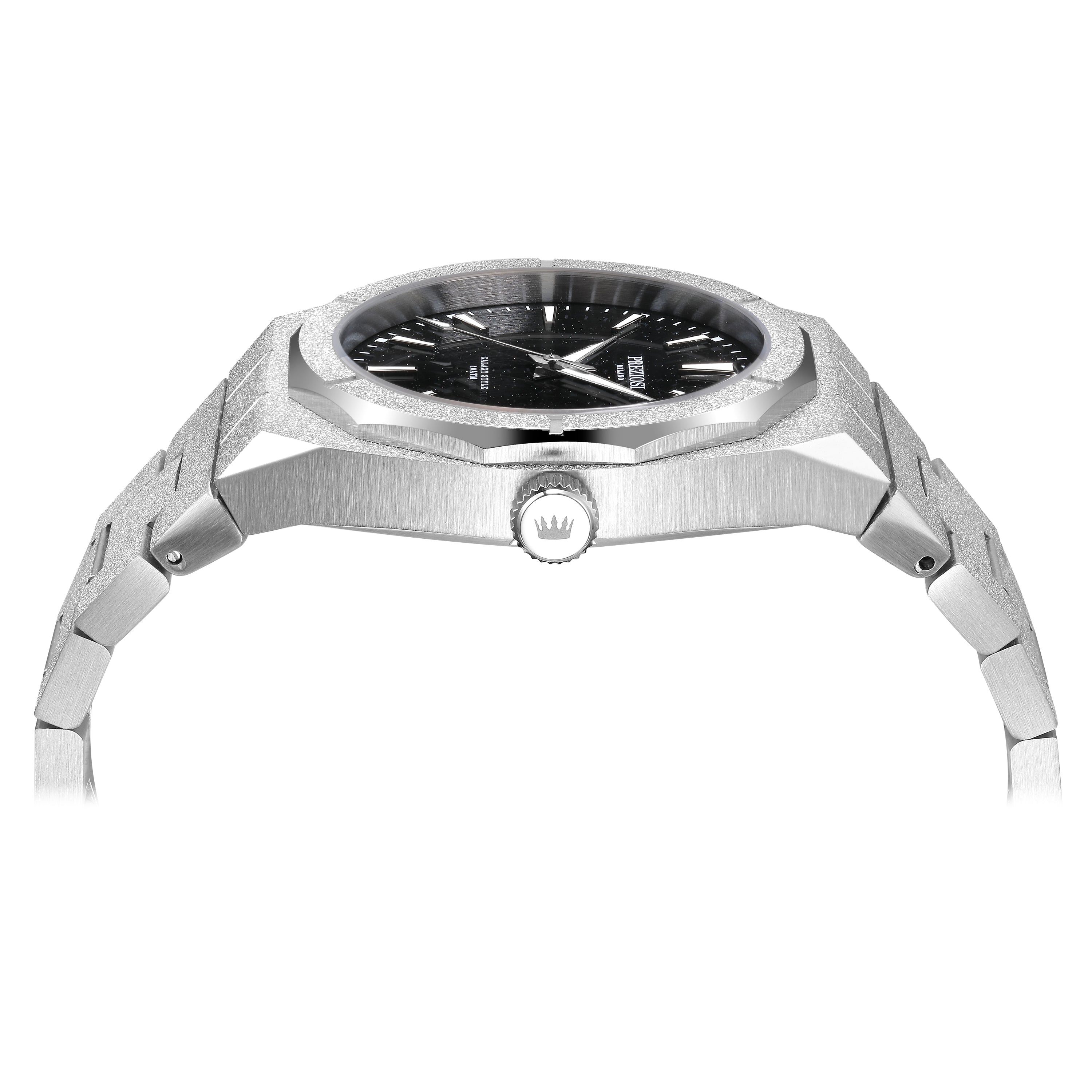 Preziosi Milano Galaxy Silver Black Stars 42mm