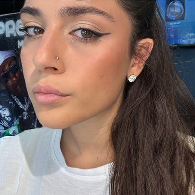 Orecchini Cristal Oro Acciaio - Preziosi Milano 