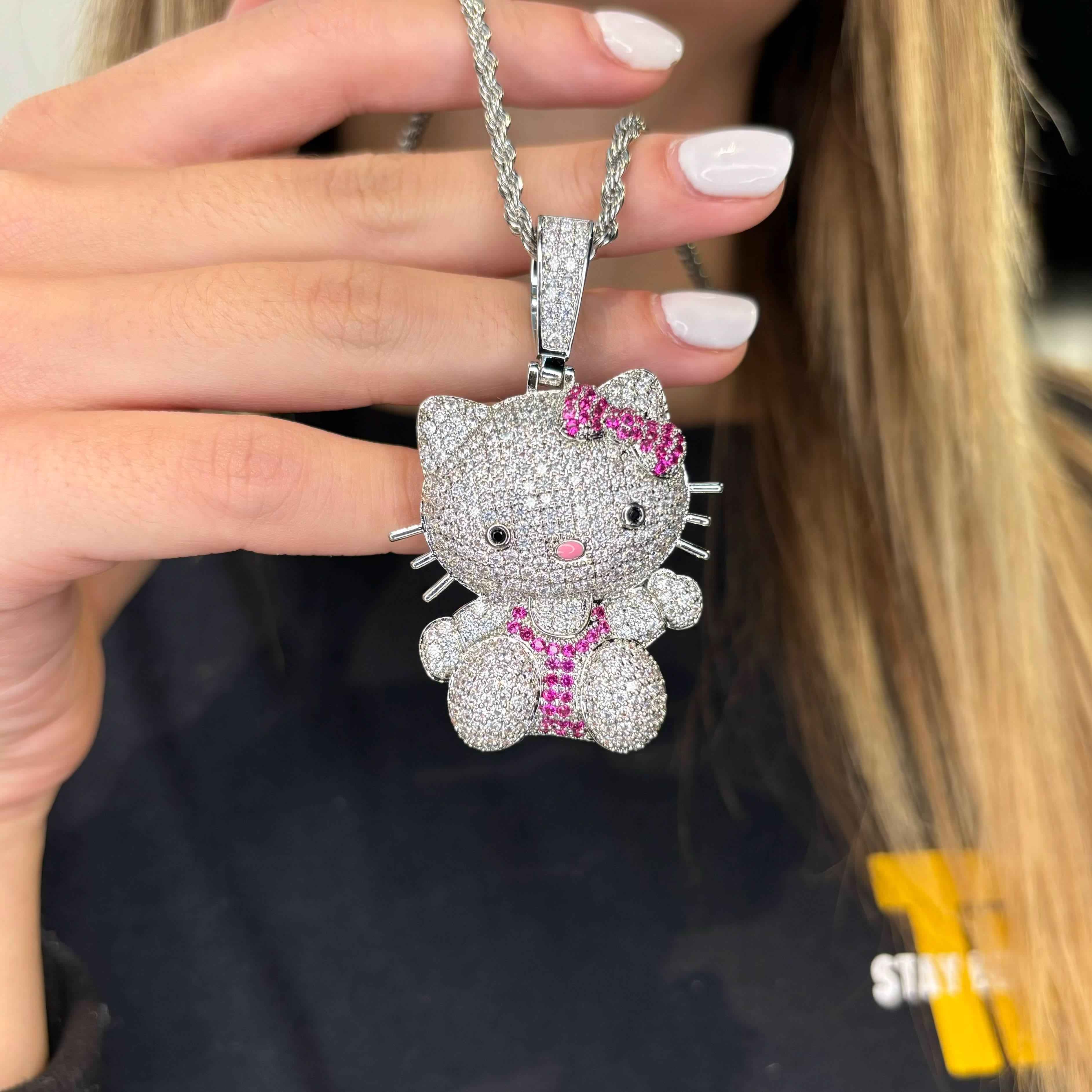 Ciondolo Kitty Argento - Preziosi Milano 