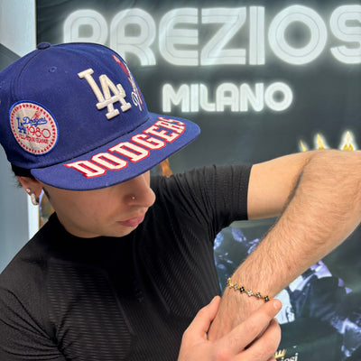 Bracciale Cristal Flower Gold Black