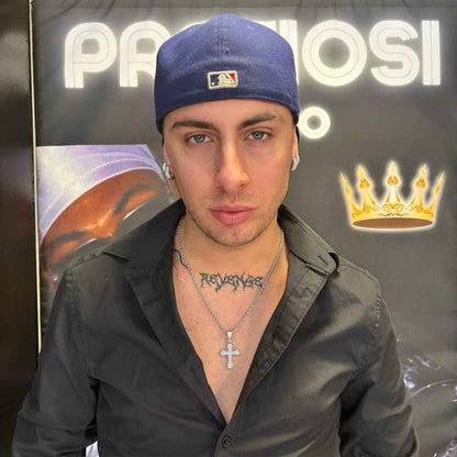 Ciondolo Croce Bianca Aria - Preziosi Milano 