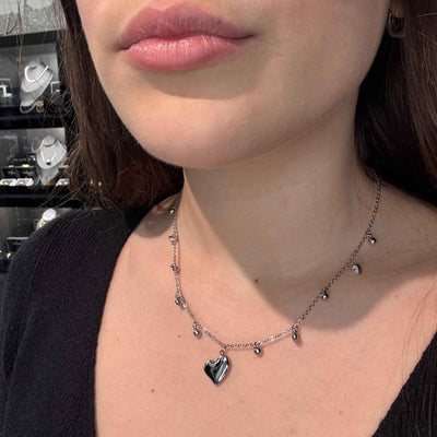 Collana Cuori Argento - Preziosi Milano 