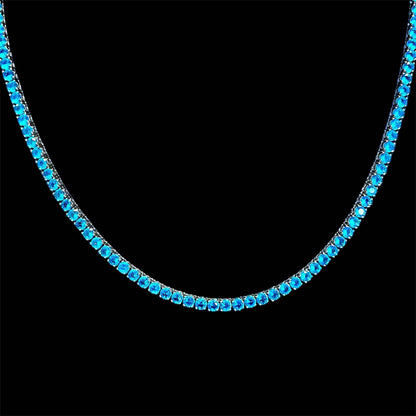 Collana Tennis Blu Azzurra Luxury Inox - Preziosi Milano 