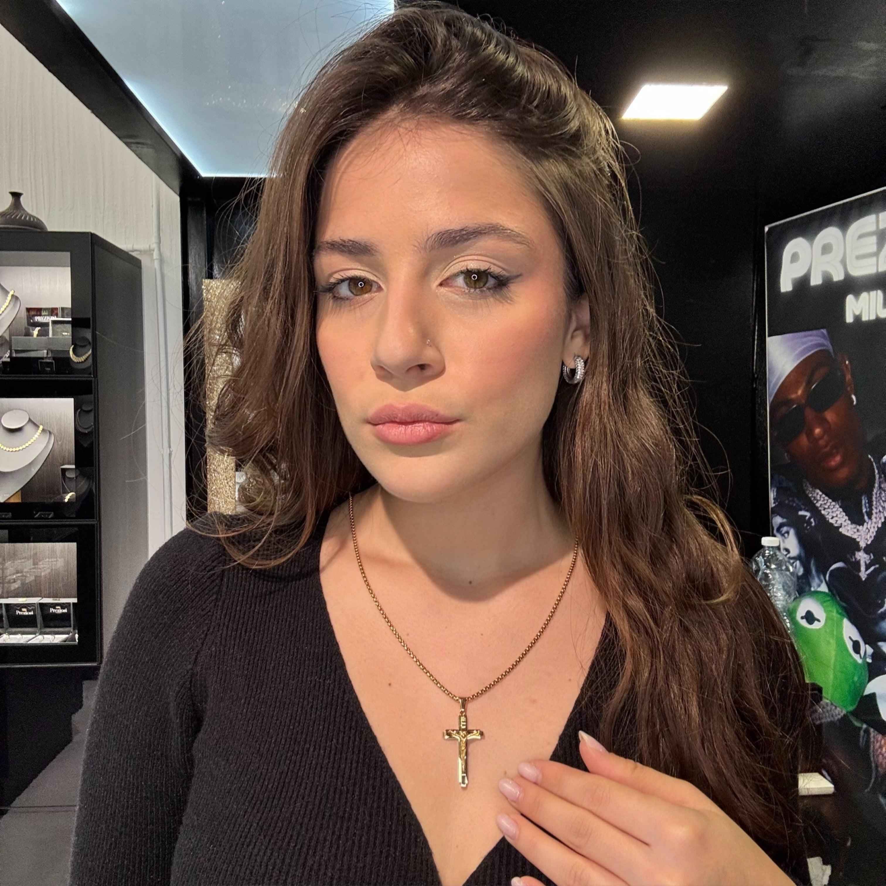 Collana Croce Gesù Crocifisso Oro - Preziosi Milano 