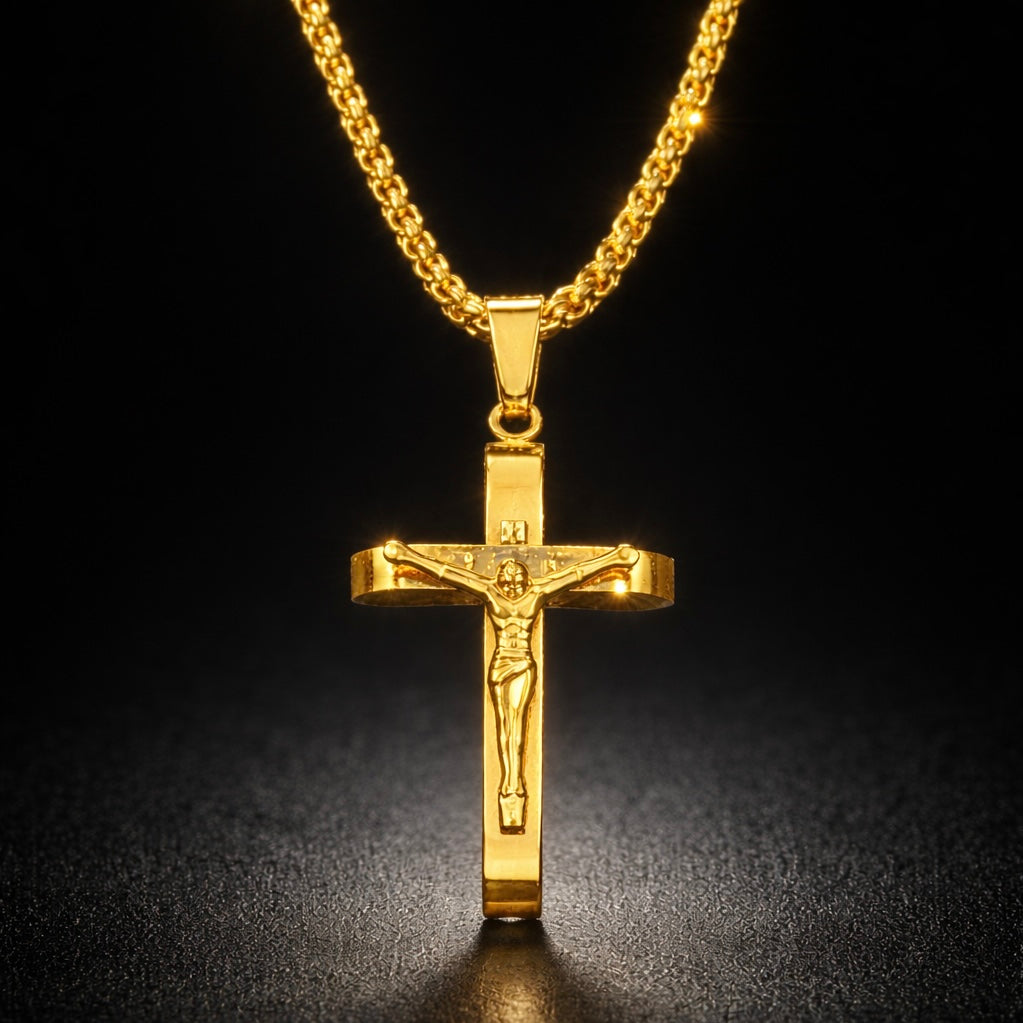Collana Croce Gesù Oro