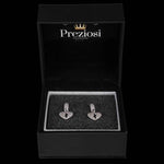Orecchini Cuore Spezzato Luxury Rhodium in - Preziosi Milano 