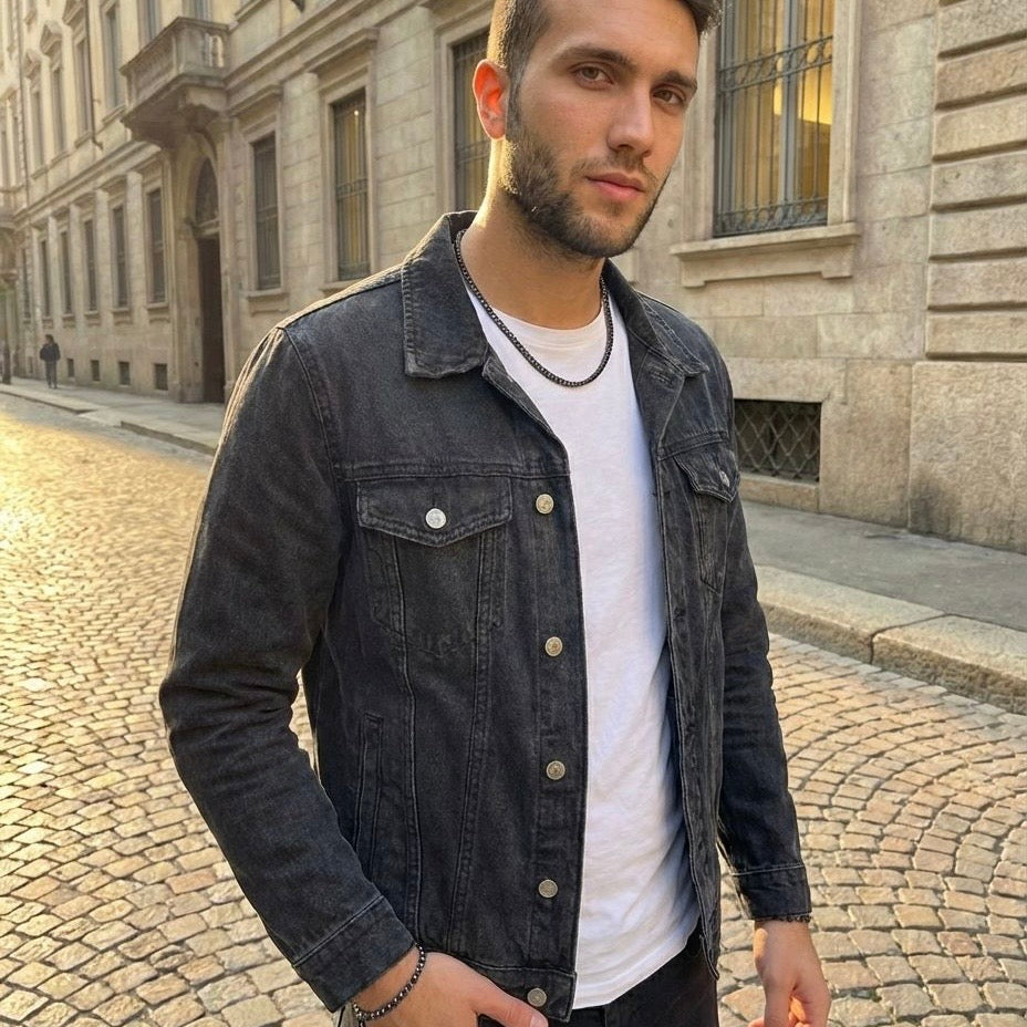 Collana Tennis Nera Luxury