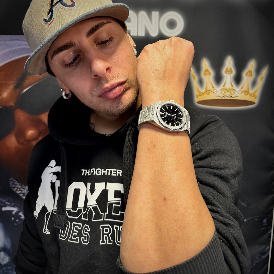 Preziosi Milano Galaxy Silver Black Stars 42mm