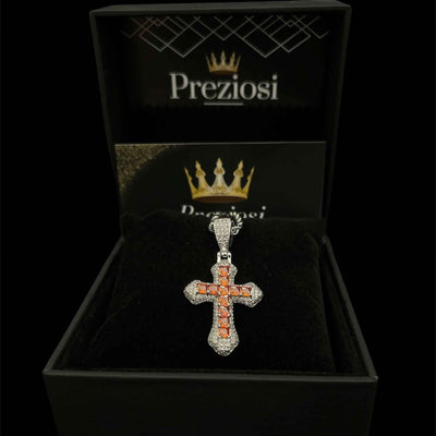Ciondolo Croce Rosso Fuoco - Preziosi Milano 