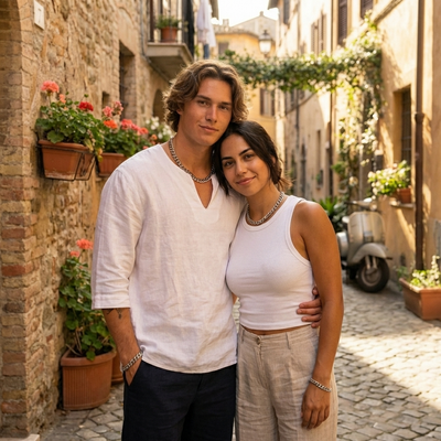 Collana Cubana Argento