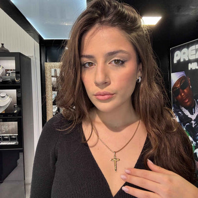 Collana Croce Gesù Crocifisso Oro - Preziosi Milano 