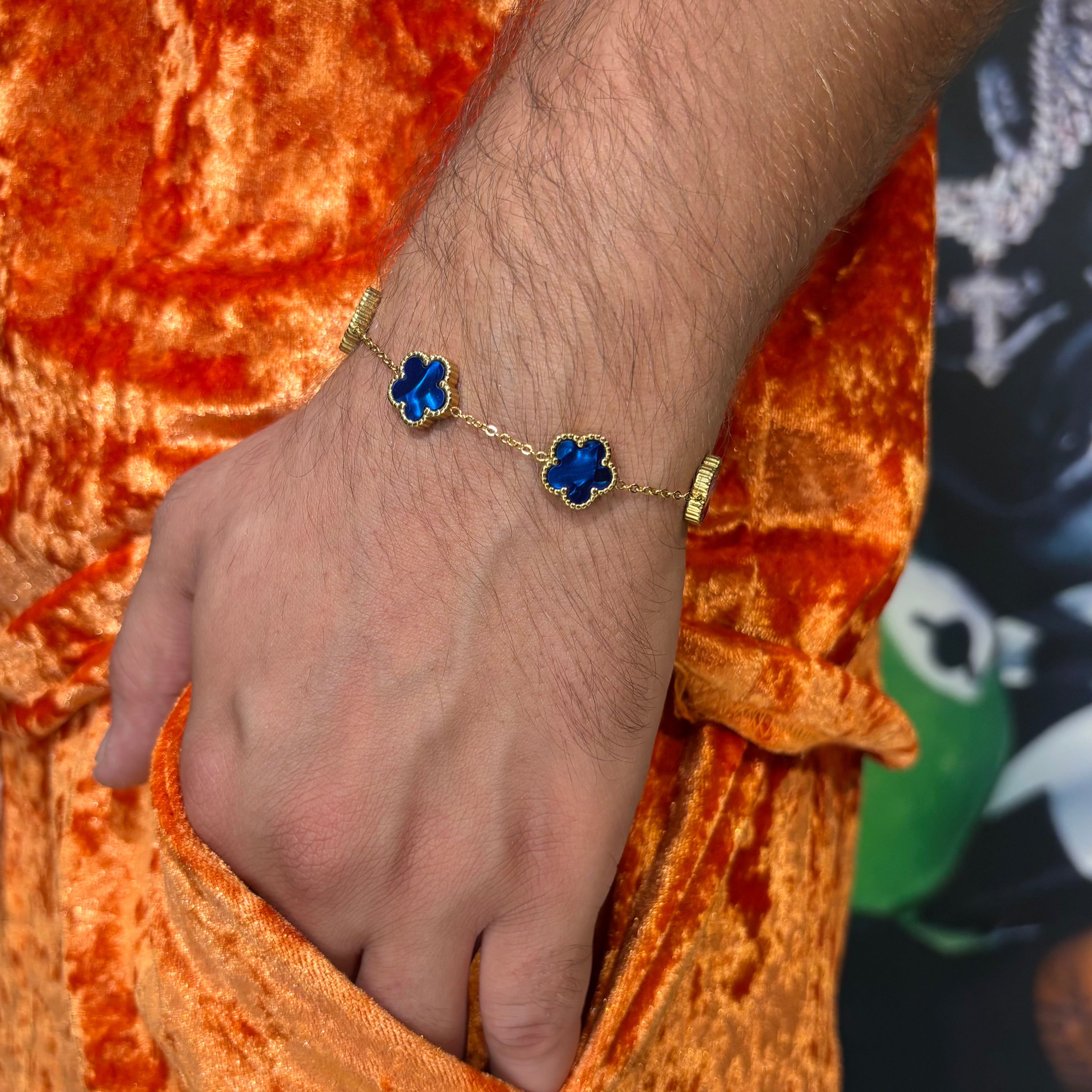 Bracciale Fiori Blu - Preziosi Milano 