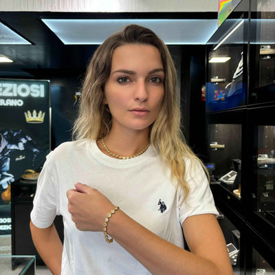 Bracciale Cristal Inox Oro - Preziosi Milano 