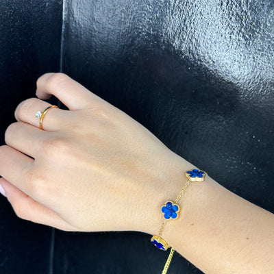 Bracciale Fiori Blu - Preziosi Milano 