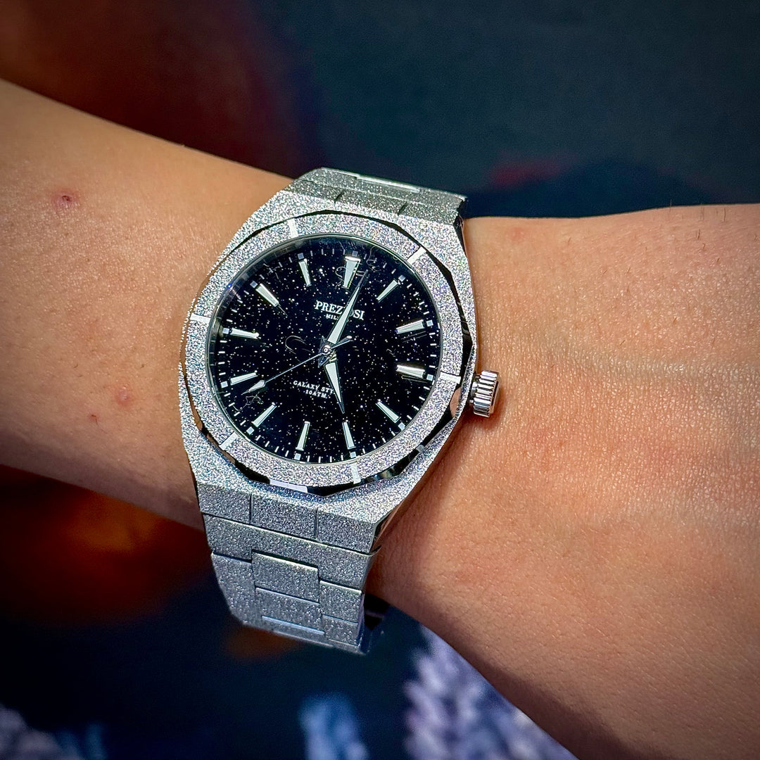 Preziosi Milano Galaxy Silver Black Stars 42mm