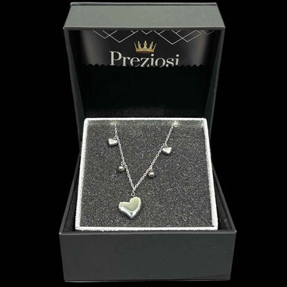 Collana Cuori Argento - Preziosi Milano 