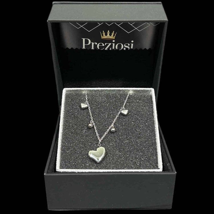 Collana Cuori Argento - Preziosi Milano 