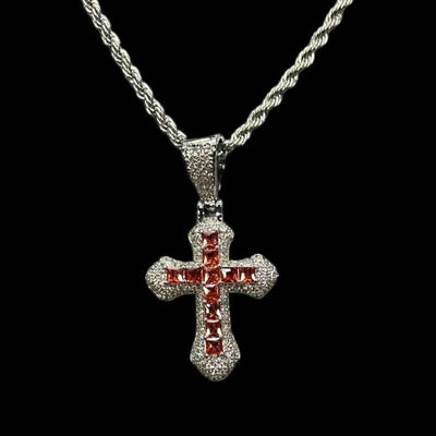 Ciondolo Croce Rosso Fuoco - Preziosi Milano 