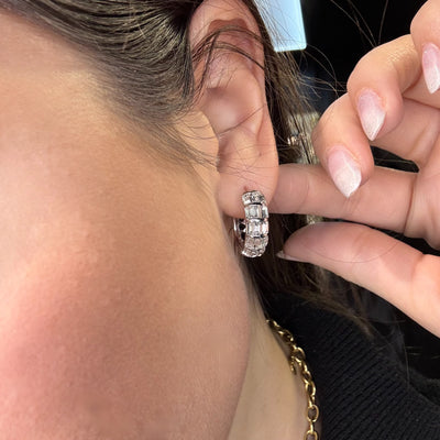 Orecchini Baguette Argento - Preziosi Milano 