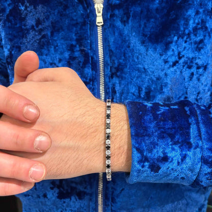 Bracciale Tennis Bianco Nero - Preziosi Milano 