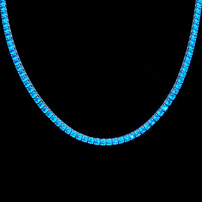 Collana Tennis Blu Azzurra Luxury Inox