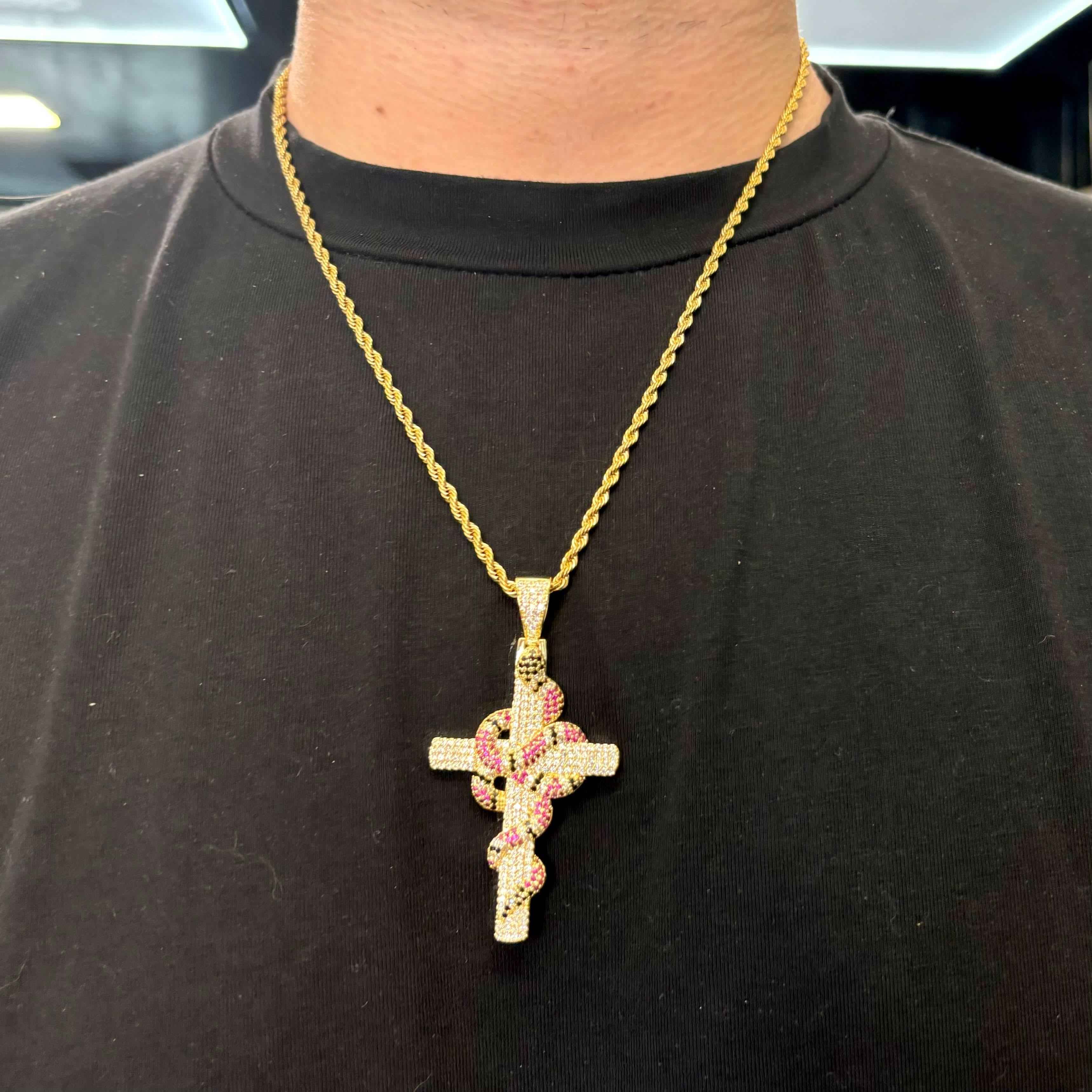 Ciondolo Snake Cross - Preziosi Milano 