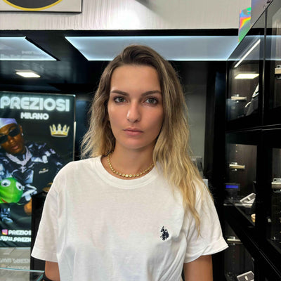 Collana Cristal Inox Oro - Preziosi Milano 