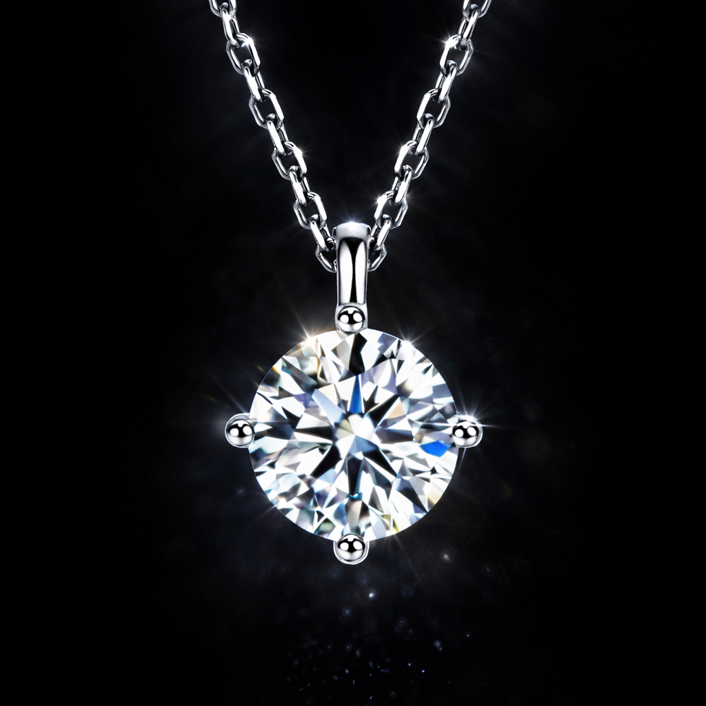 Collana Punto Luce Moissanite VVS1 Argento 925