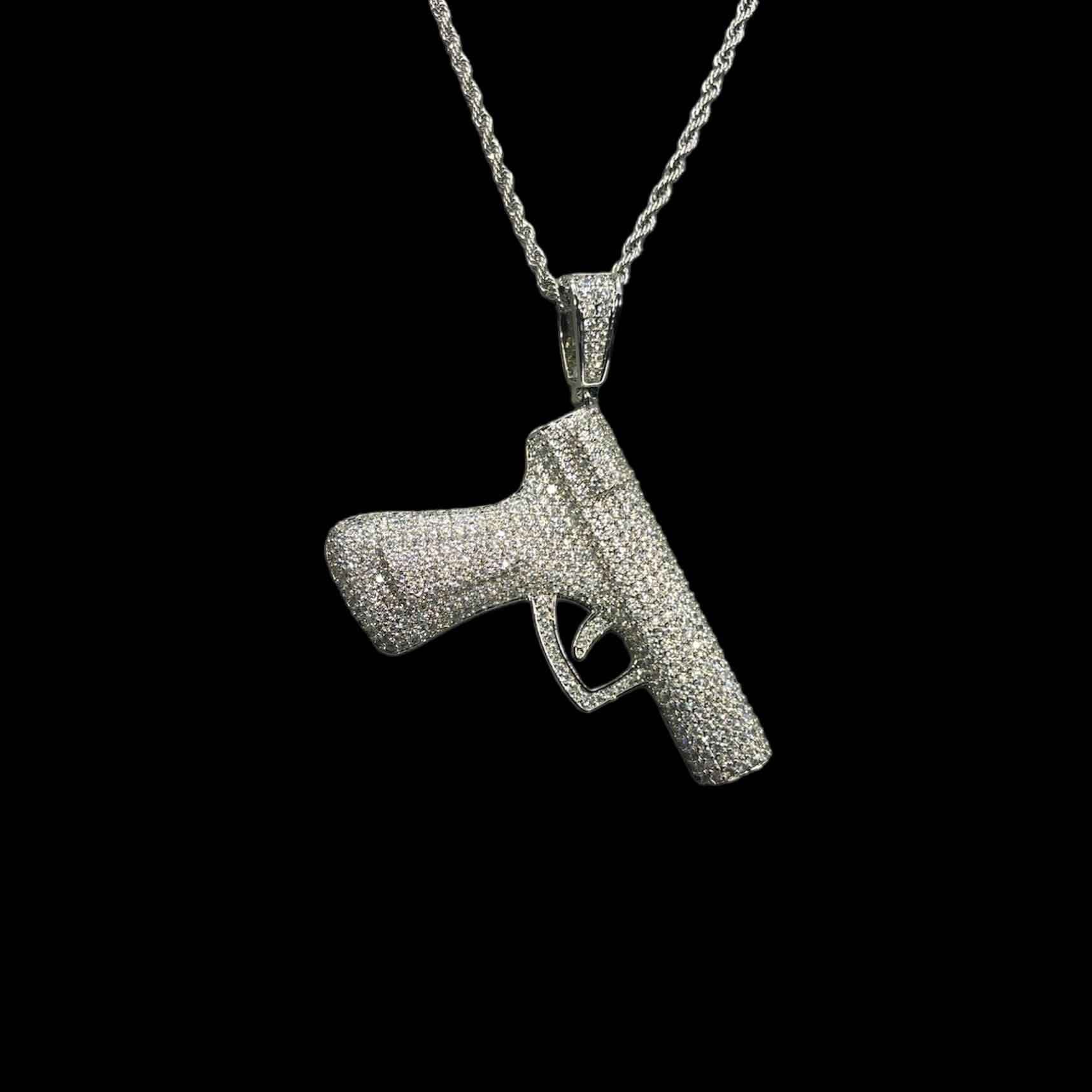 Ciondolo Big Pistola Argento - Preziosi Milano 