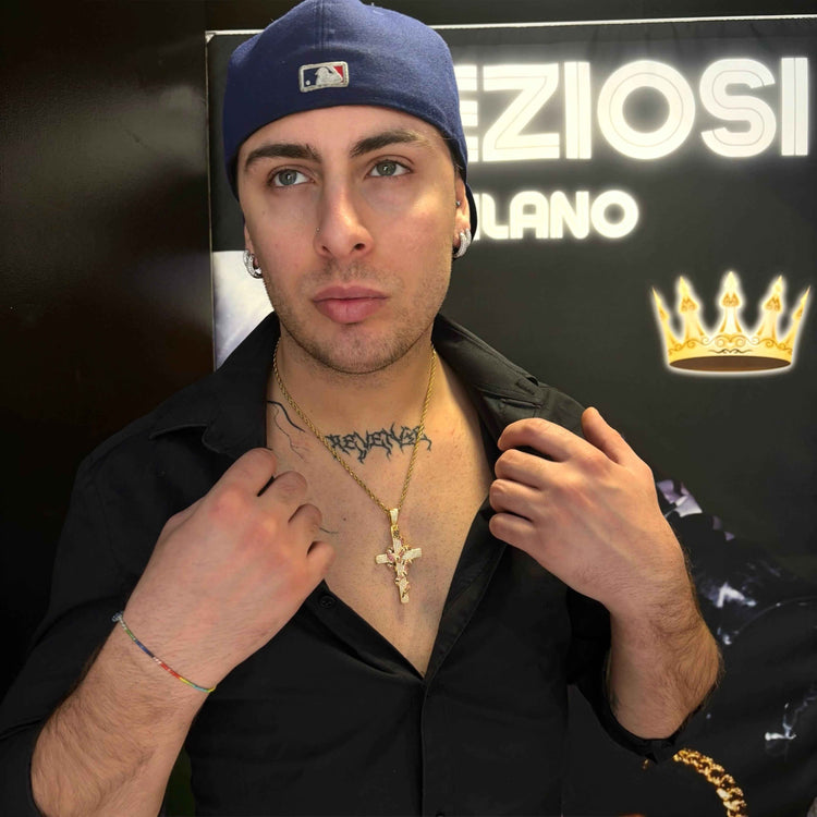 Ciondolo Snake Cross - Preziosi Milano 