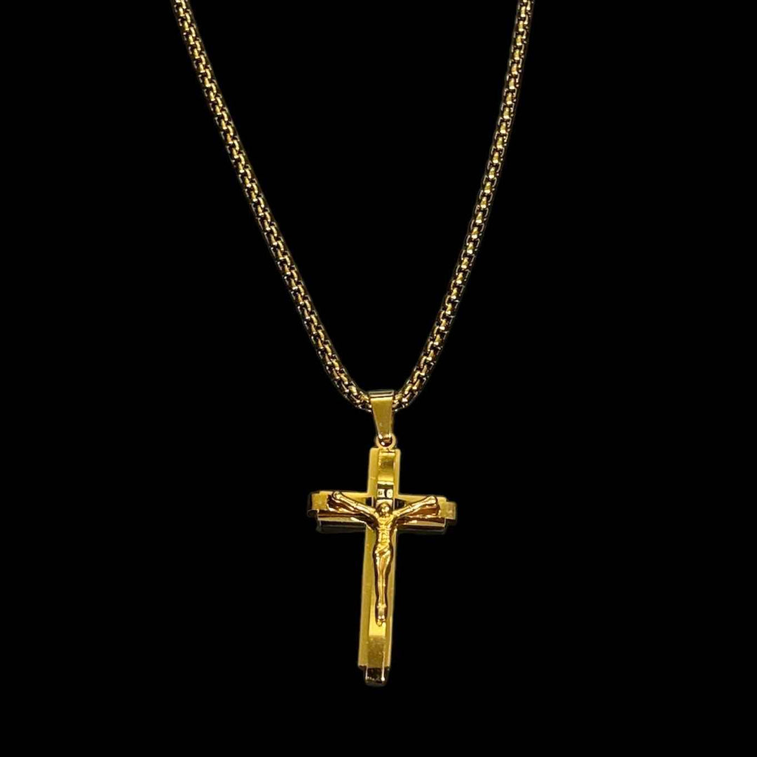 Collana Croce Gesù Crocifisso Oro - Preziosi Milano 