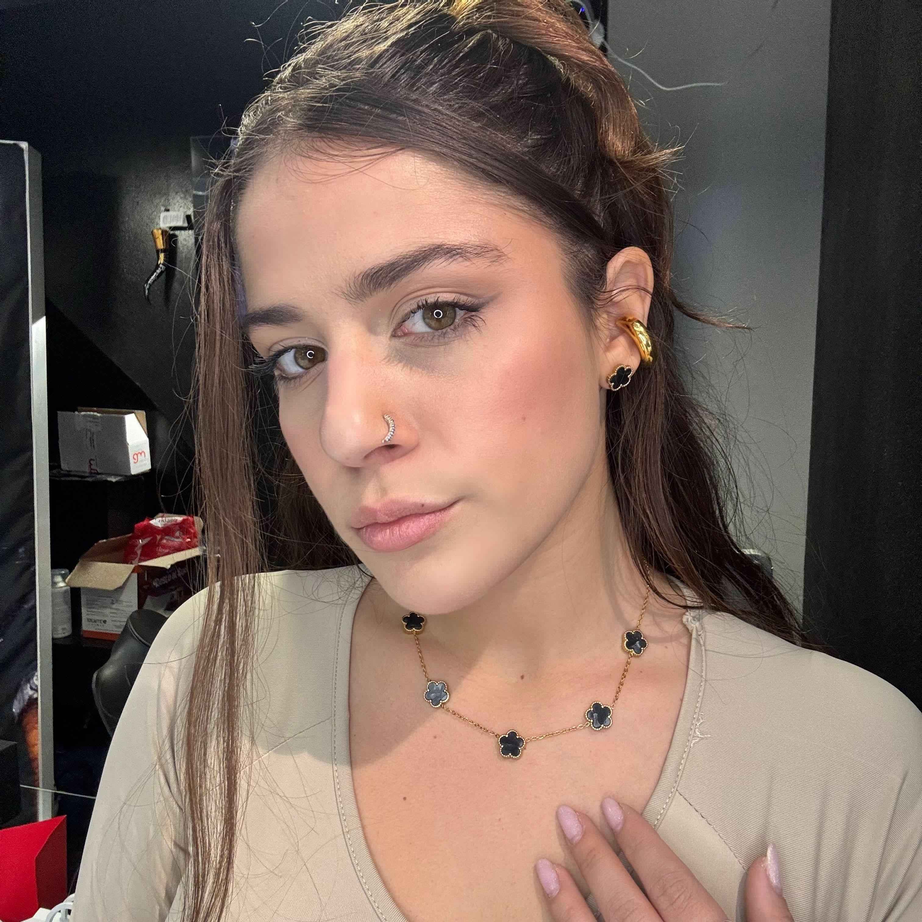 Orecchini Fiore Nero - Preziosi Milano 