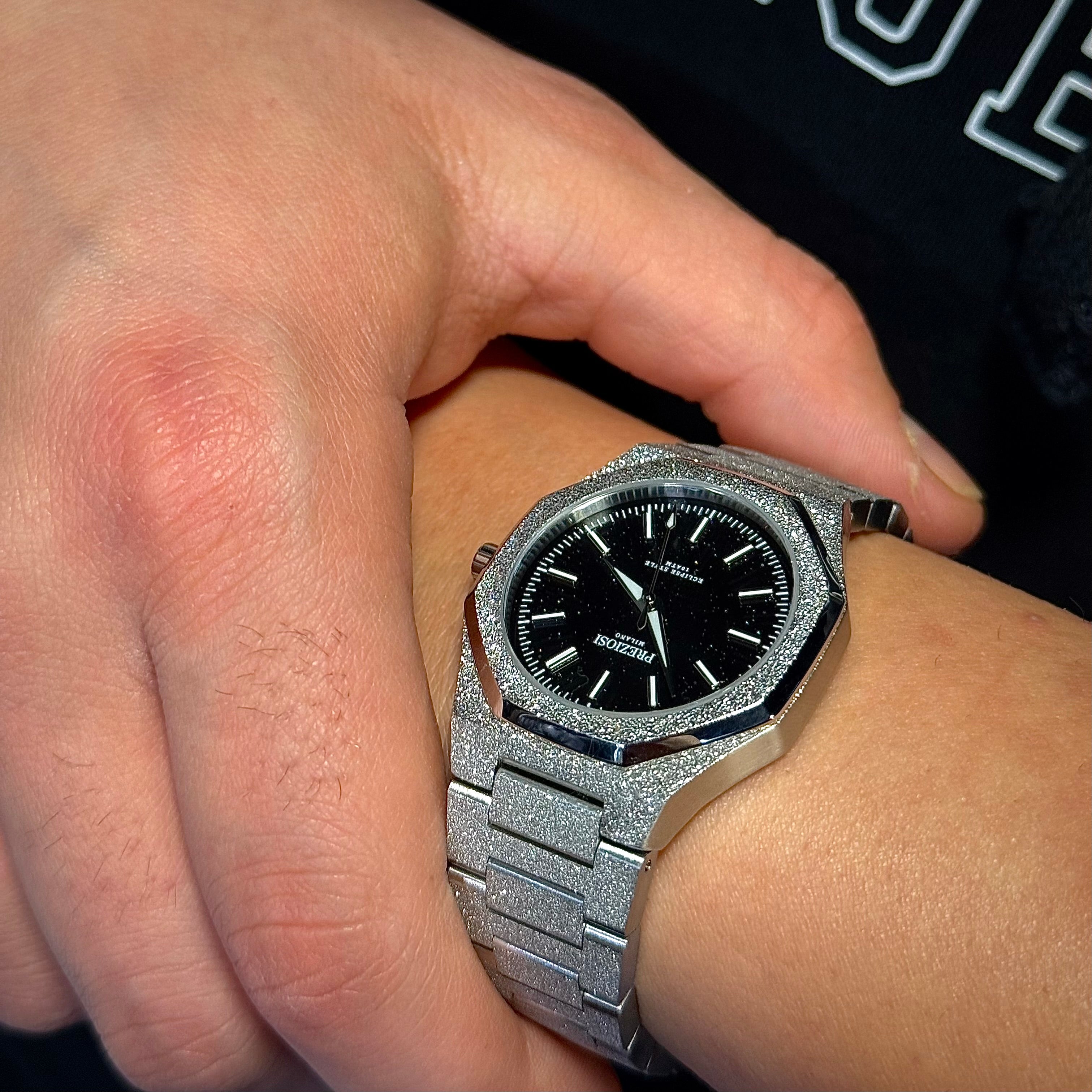 Preziosi Milano Eclipse Silver Black Stars 34mm - Preziosi Milano 