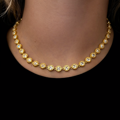 Collana Cristal Inox Oro