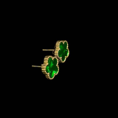 Orecchini Fiore Verde - Preziosi Milano 