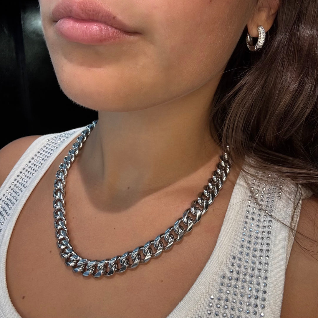 Collana Cubana Argento