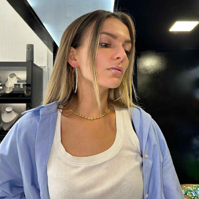 Orecchini Penelope Oro 6cm - Preziosi Milano 