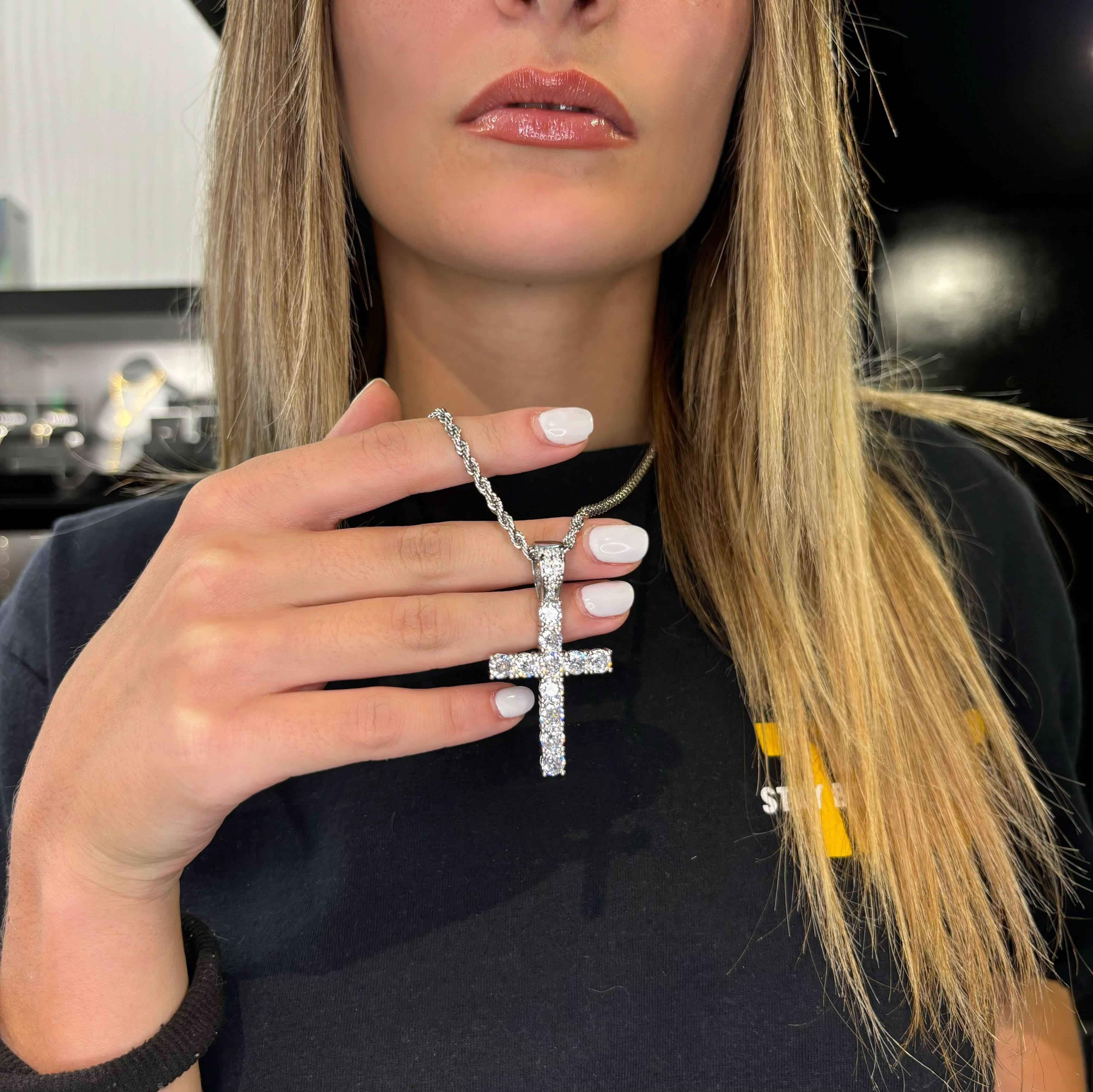 Ciondolo Cross Diamond Argento - Preziosi Milano 