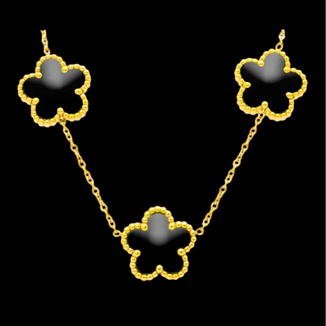 Collana Fiori Neri - Preziosi Milano 