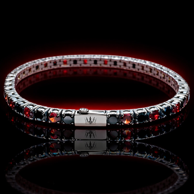 Bracciale Tennis Rosso Nero