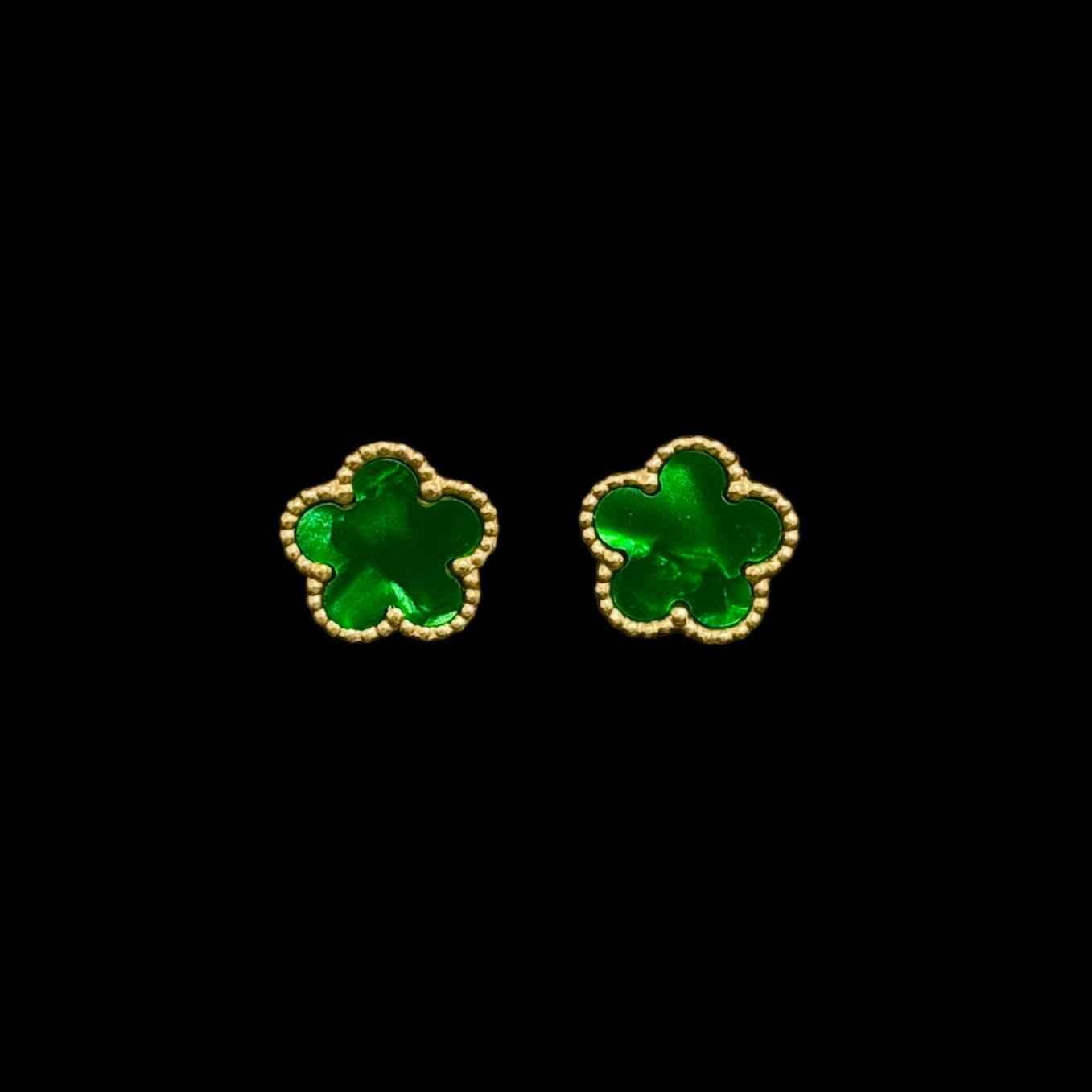 Orecchini Fiore Verde - Preziosi Milano 