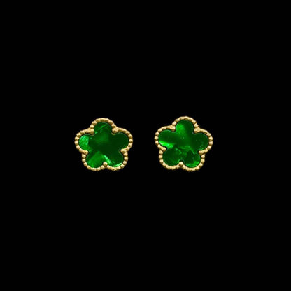 Orecchini Fiore Verde - Preziosi Milano 