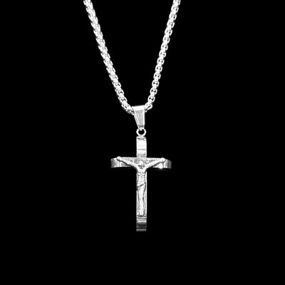 Collana Croce Gesú Crocifisso Argento - Preziosi Milano 