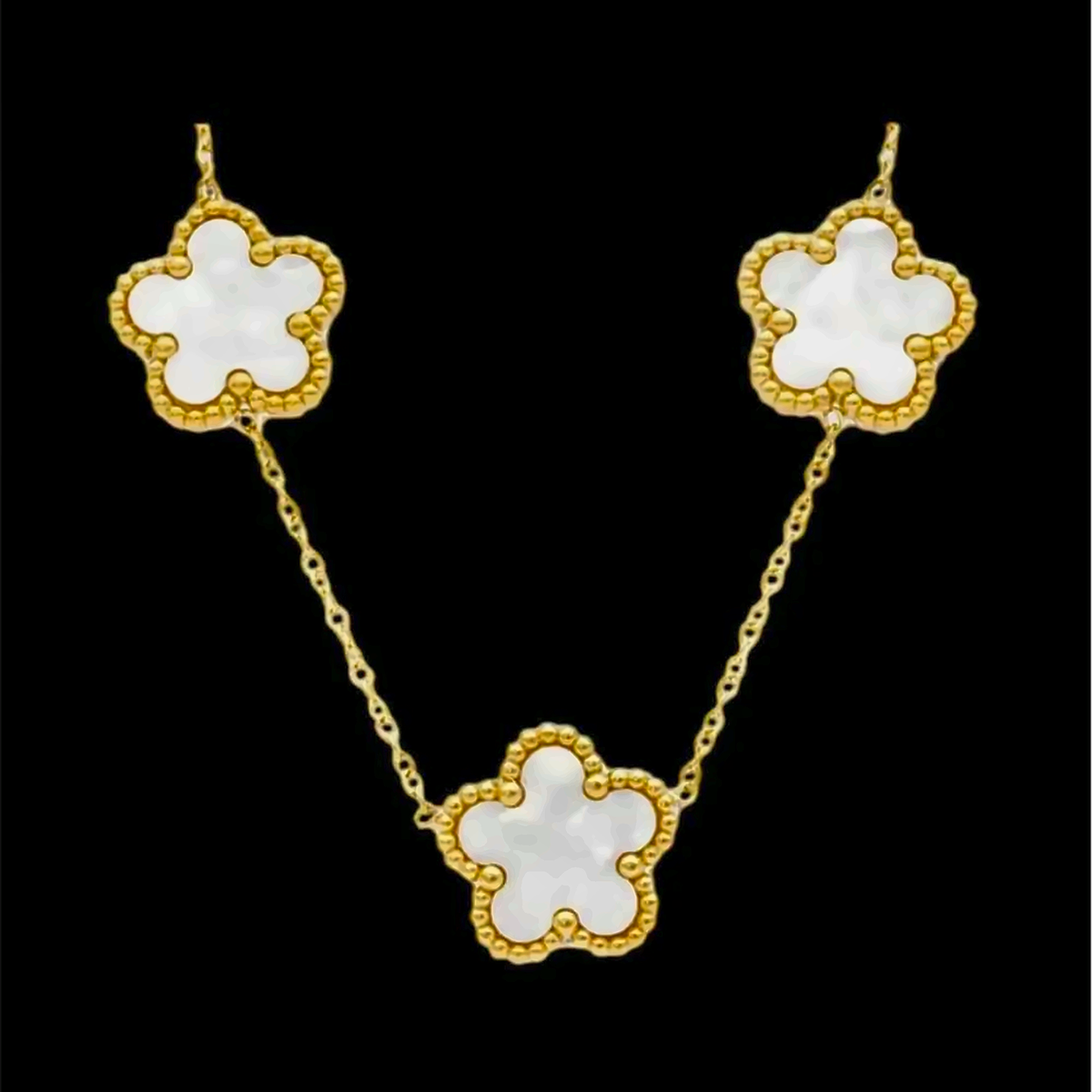 Collier Choker Avec Fleurs Brodées Et Perle Blanche - Cadeau Romantique Et Délicat