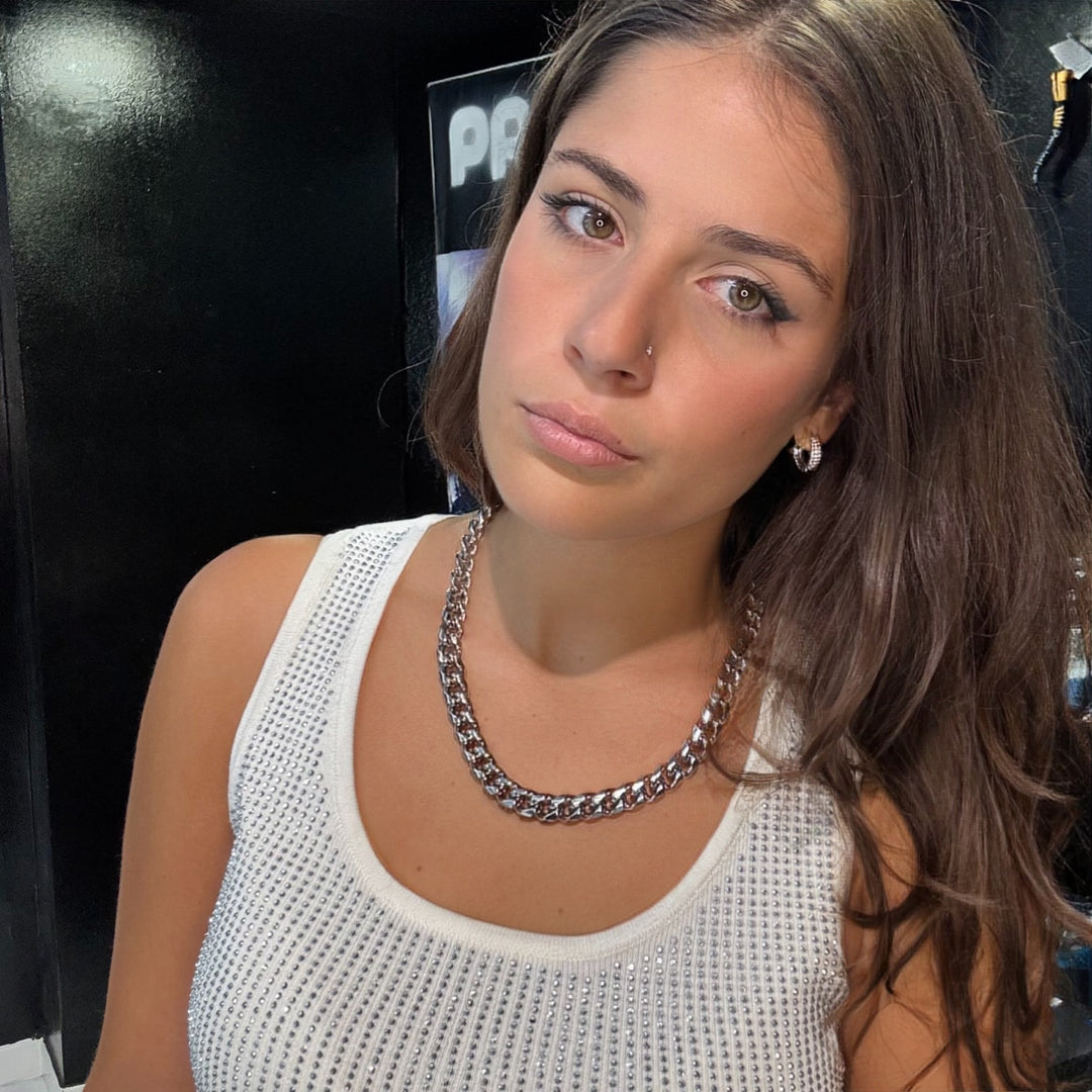 Collana Cubana Argento