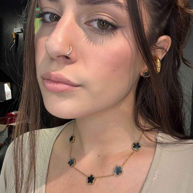 Collana Fiori Neri - Preziosi Milano 